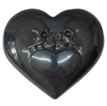 Rainbow Obsidian Skull Herz